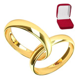 Par Alianca Casamento Ouro 18k 2mm Noivado Compromisso Anel