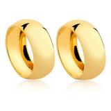 Par Aliança De Casamento 8mm Cor Ouro 18k Moeda Antiga