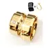 Par Aliança Tungstênio 8mm Chanfrada Pedra Banhada Ouro