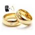Par Aliança Tungstênio 8mm Pedra Folheada Banhada Ouro
