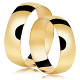 Par Alianças 6mm Abaulada Tradicional 9g Ouro 18k Anatômica