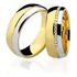 Par Alianças Bodas Ouro 10k Abauladas 20 Diamantes 7mm 14gr