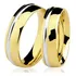 Par Alianças Bodas Ouro 10k E Prata 950 Abauladas 7mm 13gr