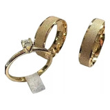 Par Alianças Casamento Banhada Diamantada 6mm Garantia 1 Ano