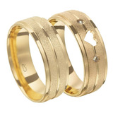 Par Alianças Casamento Coração Vaza Cor Ouro Moedas Antigas