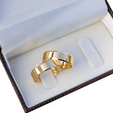 Par Aliancas Casamento Ouro