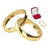 Par Alianças De Moedas Antiga 4mm Casamento   Anel
