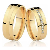 Par Aliancas Ouro 18k