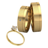 Par Aliancas Ouro 18k