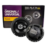 Par Alto Falante Automotivo 6 Pol Tr6u 120w Triaxial Bravox
