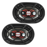 Par Alto Falante Bravox Triaxial 6 Polegadas 80w B3x 60 Som Cor Preto E Vermelho