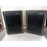 Par Antigas Caixas Acústicas Philips Anos 70 funcionando 