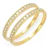 Par Aparador Aliança Anel Feminino,ouro 18k/750  E Zircônias