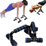 Par Apoio Suporte Flexão Braço Prancha Treino Fitness Lorben Cor Preto azul