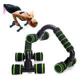 Par Apoio Suporte Flexão Braço Prancha Treino Fitness Lorben Cor Preto verde
