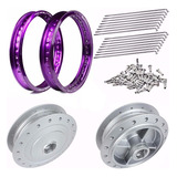 Par Aro 215x18 Viper Motard Cubo Raio Titan 150 Ks Es Lilas