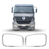 Par Aro Moldura Farol Cromada Caminhao Mb Axor 2005 A 2013