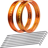 Par Aro Motard Viper Dourado Raio Cg Fan Titan A Tambor