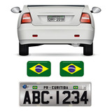Par Bandeiras Brasil Placa