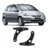 Par Bandeja Balança Leque Completo Honda Fit 2003 Até 2008