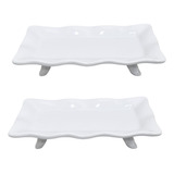 Par Bandejas Frisada Retang 26x15 Cerâmica escolha Sua Cor