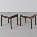 Par Banqueta Antiga Michel Arnoult Design Anos 70 Imbuia