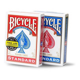 Par Baralho Bicycle Standard Azul E Vermelho 2 Baralhos 