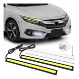 Par Barra Led Drl 6500k Farol Auxiliar 12v Slim Luz Diurna