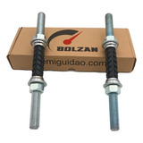 Par Barras Roscadas 33cm Halter Pesado Presilhas De Porcas