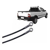 Par Cabo Aço Tampa Traseira Caçamba Fiat Strada 99 A 2008