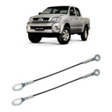 Par Cabo Aço Tampa Traseira Caçamba Hilux Srv 2005 A 2015