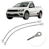 Par Cabo Aço Tampa Traseira Caçamba Vw Saveiro G5 G6 2009