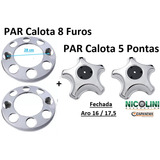 Par Calota 5 Pontas Aro 16 Par Calota 8 Furos Caminhão