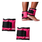 Par Caneleira Tornozeleira 3 Kg Peso Profissional Academia