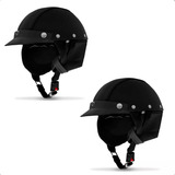 Par Capacete Couro Coquinho Pro Tork Custom Bike Moto