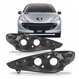 Par Carcaça De Farol Peugeot 207 2009 2010 2011 2012 2013