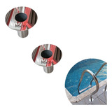 Par Chumbadores Inox Suporte Escada De Piscina