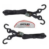 Par Cinta Extensor Esticador Presilha 2 Gancho Scud Preto