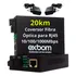 Par Conversor Mídia Fibra Óptica 20km A b Gigabit Rj45 1gb
