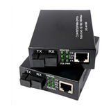 Par Conversor Mídia Fibra Óptica A b Gigabit 10 100 Mbp Rj45