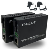 Par Conversor Mídia Fibra Óptica A b Gigabit 100 Mbps Rj45