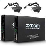 Par Conversor Mídia Fibra Óptica A b Gigabit 1000 Mbps Rj45