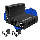 Par Conversor Mídia Fibra Óptica A b Gigabit 1000 Mbps Rj45
