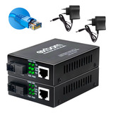 Par Conversor Mídia Fibra Óptica A b Gigabit 1000 Mbps Rj45