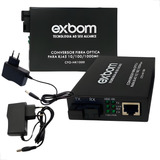 Par Conversores Mídia Fibra Ótica 10 100 Mbps Ab 5km Rj45 Nf