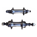 Par Cubos Aço Cromado Esfera 36 Furos Mtb Bmx Monark Caloi