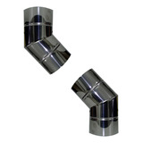 Par Curvas 45 Chaminé Fogão Lenha Ou Calefator 110 Mm Inox