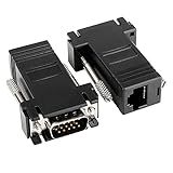 Par De Adaptador Extensor Vga Macho Via Cabo Rede Rj45