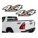 Par De Adesivo 4x4 Turbo Hilux 2016 2017 2018 2019 4x4t16