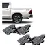Par De Adesivos 4x4 Toyota Hilux 2021 Emblema Lateral Preto